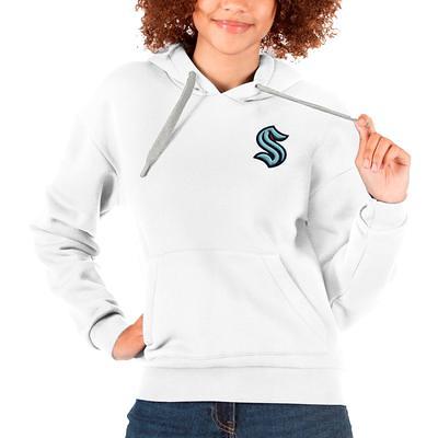 San Francisco 49ers Antigua Victory Pullover Hoodie - Heather Gray