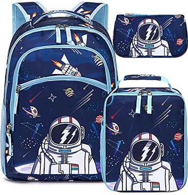 Kids Backpack for Boys Girls Space Preschool Bookbag with Lunch