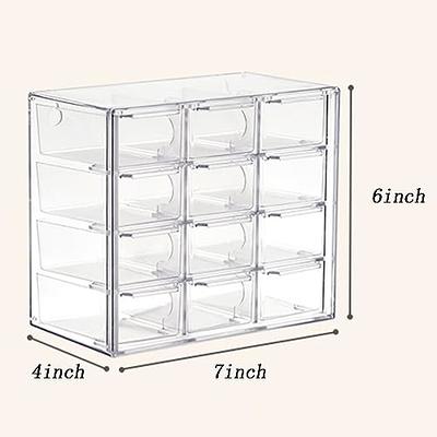AITIME Storage Organizer for cosmetic contact lenses and daily disposable  contacts, Clear Plastic Box for all brands daily lens (White)