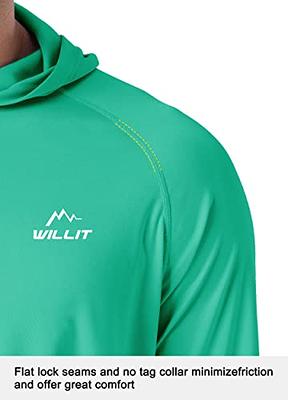 Willit Men's Rash Guard UPF 50+ Sun Protection Hoodie Shirt Long Sleeve SPF  Fishing UV Shirt Hiking Green S - Yahoo Shopping