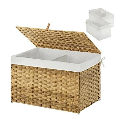 Up and Down Toy and Storage Box and Bench with Two Baskets - White