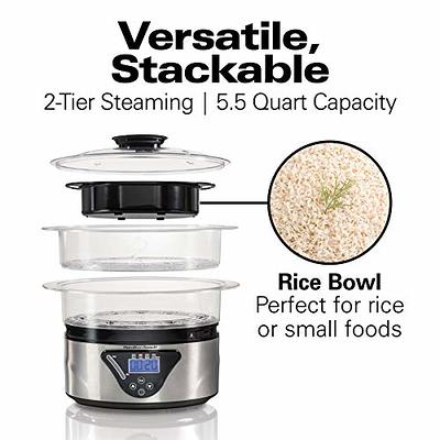 Hamilton Beach Programmable Rice Cooker and Steamer - Silver/Black