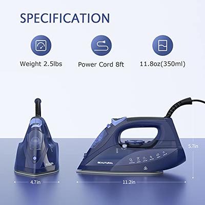  OMAIGA Cordless Iron, 1500W Cordless Iron with Steam - Cordless  Iron for Clothes with 11.84oz Water Tank, Anti Drip Iron Cordless with  Ceramic Soleplate and 3 Temperature Settings-BLACK : Home 