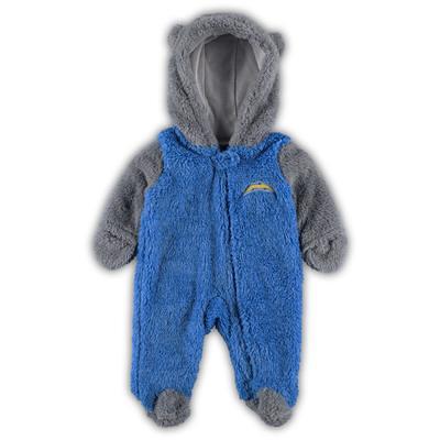 Infant Los Angeles Chargers Powder Blue/Gold/Heathered Gray 3-Pack Game On  Bodysuit Set