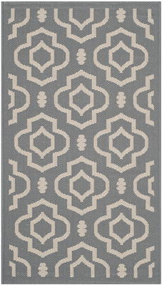 Safavieh Courtyard, Grey / Black, 2' x 3'-7, Area Rug