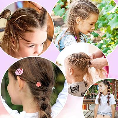  200 Pack Baby Girls Hair Ties Mini Scrunchies Multicolor  Seamless Elastics Hair Bands For Little Girl Ponytail Holder : Baby