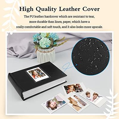 Photo Album for Fujifilm Instax Mini Camera, 180 Pockets Photo Album with  Writing Space for Polaroid, Leather Cover, 2x3 Photo Album for Instax Mini