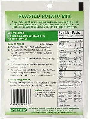 Concord Foods Roasted Potato Seasoning Mix (Pack of 4) 1.25 oz Packets