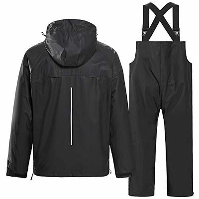TOWN&FIELD Rain Suits for Fishing Waterproof Rain Gear for Men Women Heavy  Duty Rain Coat Jacket with Pants/Overalls(Black,L) - Yahoo Shopping