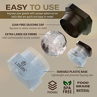 PREMIUM Ice Ball Molds 6-PACK - BPA Free 2.5 Inch Ice Spheres