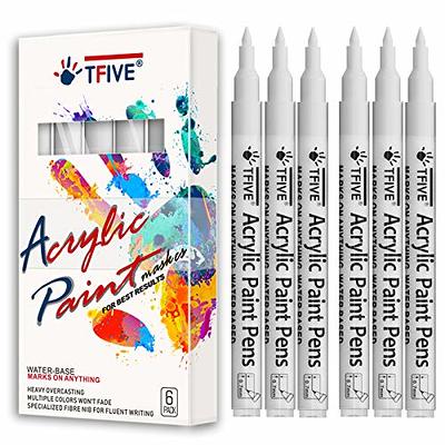 JR.WHITE Paint Markers Pens Metallic 10 Colors Paint Pens for Rock