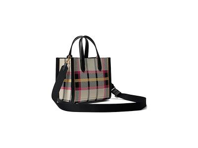 Manhattan Houndstooth Large Tote in Black Multi