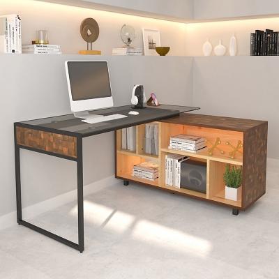 Techni Mobili Functional L-Shape Desk with Storage, Grey - Sam's Club