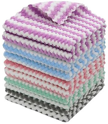 JEFFSUN Bamboo Dish Cloths for Washing Dishes, Multicolor Reusable