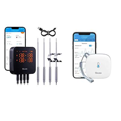 Govee WiFi Hygrometer Thermometer H5179 Bundle with Govee WiFi Meat  Thermometer H5198, with 4 Probe Rechargeable App Notification Alert - Yahoo  Shopping