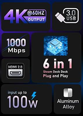 iVoler Docking Station for Steam Deck/ROG Ally/Steam Deck OLED, 5-in-1 Hub  Steam Deck Dock with HDMI 2.0 4K@60HZ, PD 3.0 Fast Charging for Steam