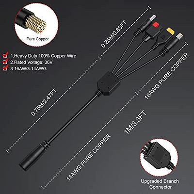 ELECTOP 4-in-1 Solar Panel Connector Extension Cable Splitter, Compatible  with Anderson Connector DC 8mm 5.5mm Adapter Power Plug XT60 Female Connector  Charger Solar Connectors Parallel Adapter Cable - Yahoo Shopping