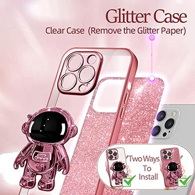 Fycyko Compatible with iPhone 12 Pro Max Case Glitter Luxury Cute Clear  Flexible Plating Cover Camera Protection Shockproof Phone Case for Women  Girl