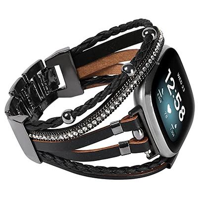 Posh Chic Layered Bracelet Watch Band for Fitbit Versa and Fitbit Sens