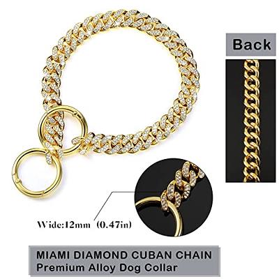 Gold XL Chain Dog Collar