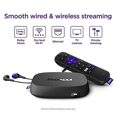 Roku Ultra 4K/HDR/Dolby Vision Streaming Device and Roku Voice Remote Pro  with Rechargeable Battery