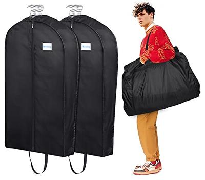 Misslo 43 inch Garment Bags for Hanging Clothes Protector Suit Bags for Travel with Handles Gusseted Storage Closet Coat, Jackets, Dress Cover, Black
