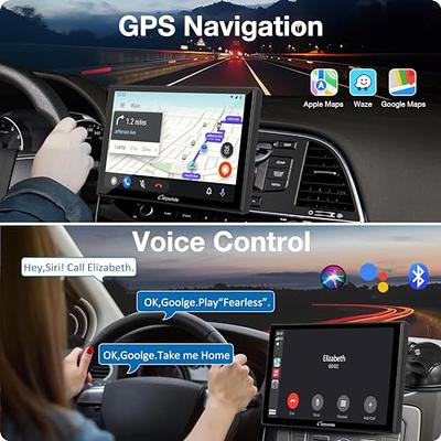 Carpuride 9 inch Portable Car Stereo, Wireless Apple Carplay & Android  Auto, Deep Bass Loud Sound, Bluetooth 5.0 /Mirror Link/GPS/Siri/FM/Google