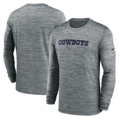 Men's Nike Gray Dallas Cowboys Sideline Performance Long Sleeve Hoodie  T-Shirt