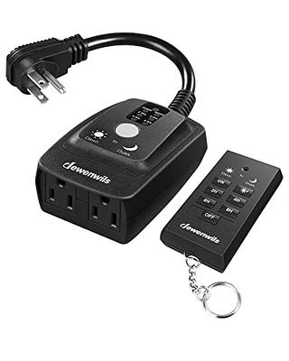 DEWENWILS Wireless Remote Control Electrical Outlet Switch 2 Side Outlets