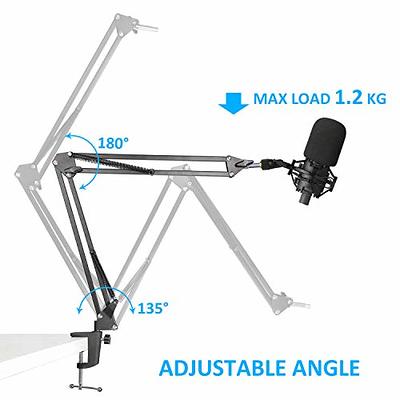 Audio-Technica AT2020 Mic Boom Arm with Foam Windscreen, Suspension Boom  Scissor Arm Stand with Pop Filter Cover for Audio-Technica AT2020 Microphone  by SUNMON - Yahoo Shopping