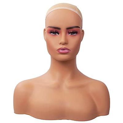 Realistic Female Mannequin Head with Shoulder Display Manikin Head Bust for  Wigs,Makeup,Beauty Accessories Displaying - Yahoo Shopping
