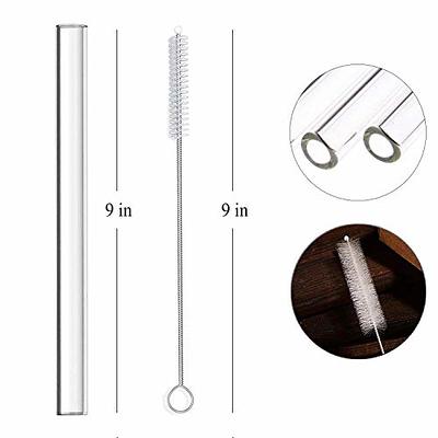  Glass Straws,14-Pack Drinking Straws, Size 8.5''x10 MM