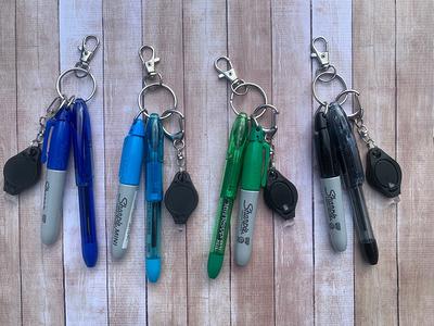 Badge Reel Accessories, Mini Pen, Keychain, Sharpie®, Light, Marker