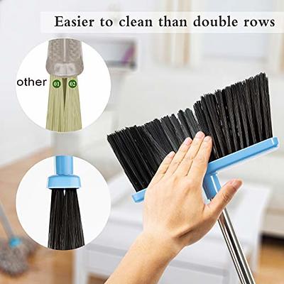 Broom and Dustpan Comb Set, Long Handle Sweeping Broom for Indoor, Broom & Dustpan  Set for