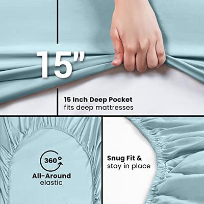 Twin Fitted Sheet Only - Premium 1800 Super Soft & Cozy Microfiber,  Wrinkle, Fade, Shrinkage Resistant Deep Pocket Twin Size Fitted Bottom  Sheet