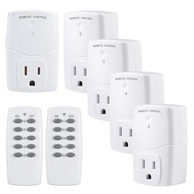 HAPYTHDA Wireless Remote Control Outlet Switch Power Plug In for