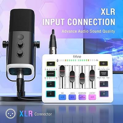 FIFINE XLR/USB Gaming Microphone Set, Dynamic PC Mic for Streaming  Podcasting