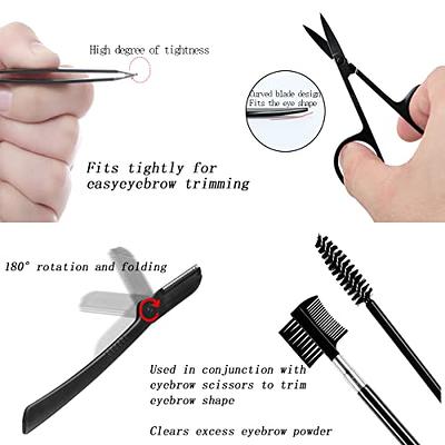 PAFASON Stainless Steel Curved and Straight Eyebrow Grooming