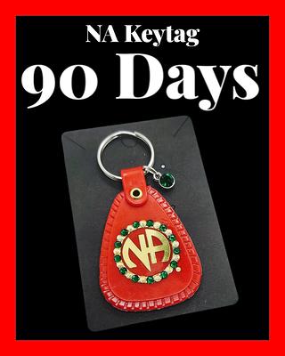 Narcotics Anonymous Key Tag, NA Key Chain, NA Key Holder, Recovery