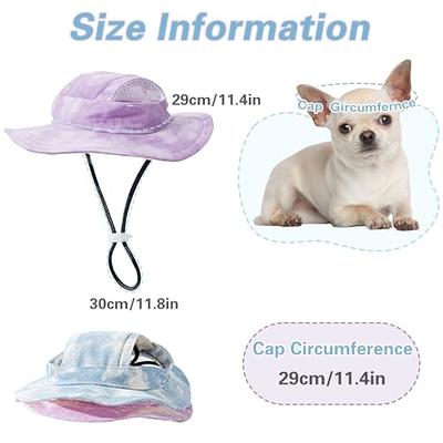 2 PCS Cat Hats for Cats Only Cat Sun Hat with Ear Hole and Adjustable Chin