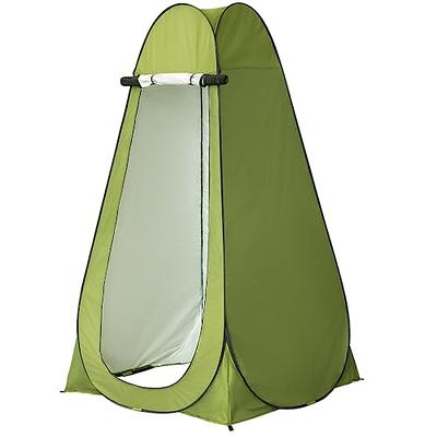 Outdoor Pop Up Toilet Shower Privacy Tent & 5 Gallons Solar Camping Shower  Bag