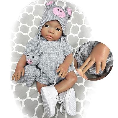 33CM Full Body Solid Silicone Girl Baby Reborn Doll Painted Real