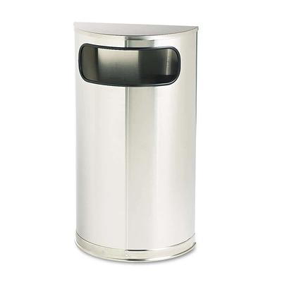 HLS Commercial 9-Gallon Half-Round Side-Entry Trash Can