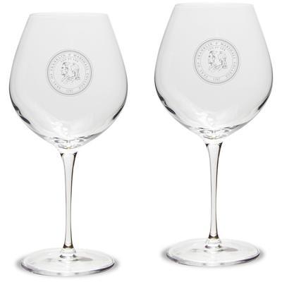 Franklin & Marshall Diplomats 16oz. 2-Piece Traditional White Wine Glass Set