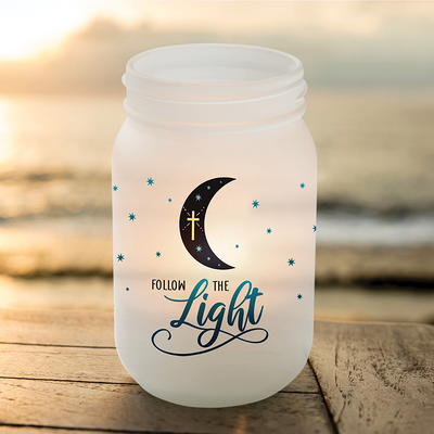 Personalized Planet Follow The Light Frosted Glass Mason Jar Votive Candle  Holder - Yahoo Shopping