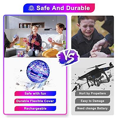 GESUNDHOME Hand Operated Mini Drones, Fidget Flying Spinner with Lights,  UFO Drone Flying Toys, Cool Stuff Gadgets Christmas Birthday Gifts for Boys