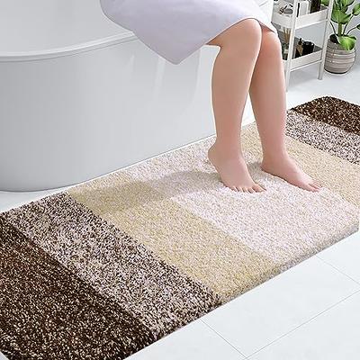 Soft Floral Bath Mats Half Round Water Absorbent Rug – Homes Rugs