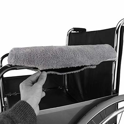 Vive Wheelchair Armrest Cover (Pair) - Memory Foam Sheepskin Pad for Office  & Transport Chair - Soft Support Cushion Accessories for Padded Arm Rest