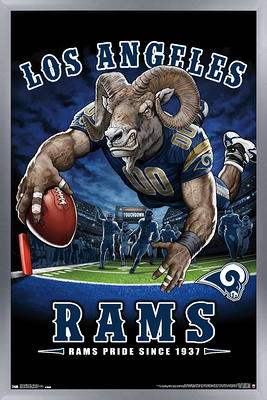 Los Angeles Rams Super Bowl LVI Football Poster, LA Rams Skyline Print,  RAMS NFL Gift