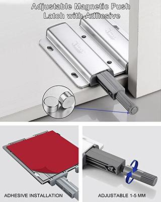 Jiayi Metal Cabinet Door Catches Heavy Duty 4 Pack Double Push to Open Door  Latch Touch Latches Kitchen Door Push Release Latch for Drawer Closure Push  Catch Press Out Cabinet Hardware 